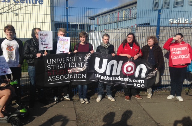 Students protest against governance of Glasgow Clyde College
