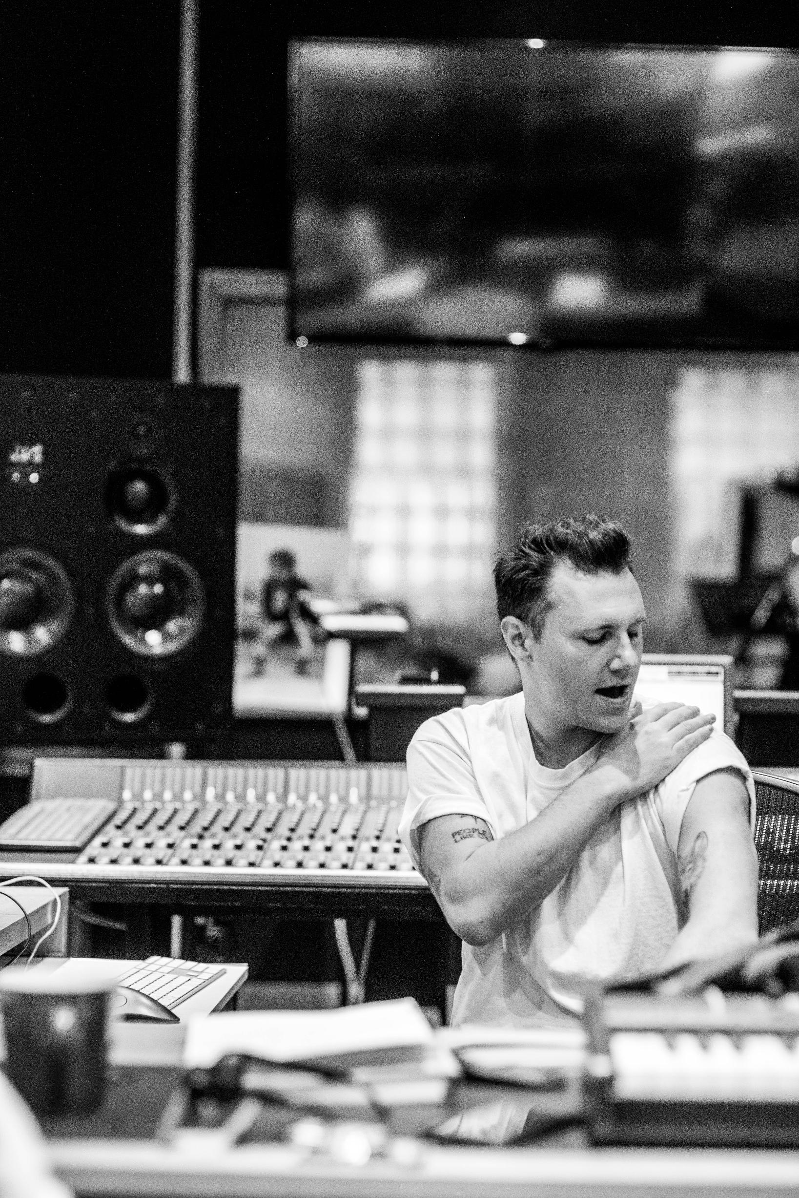 Callum Beattie in the studio, shot by Gavin Watson