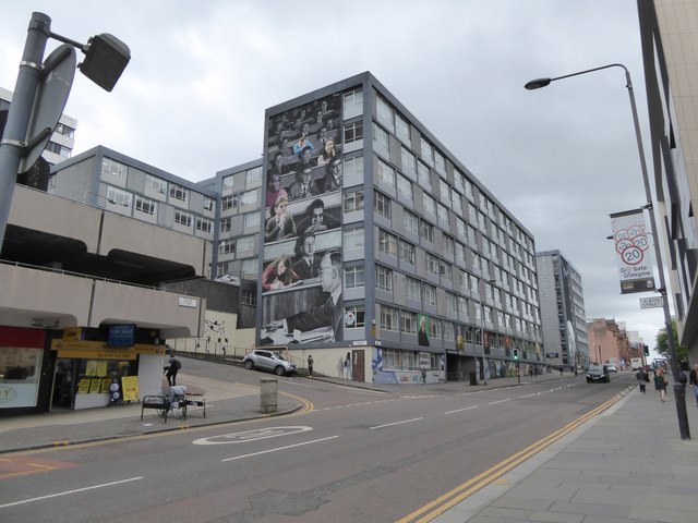 Mural on wall of Strathclyde University